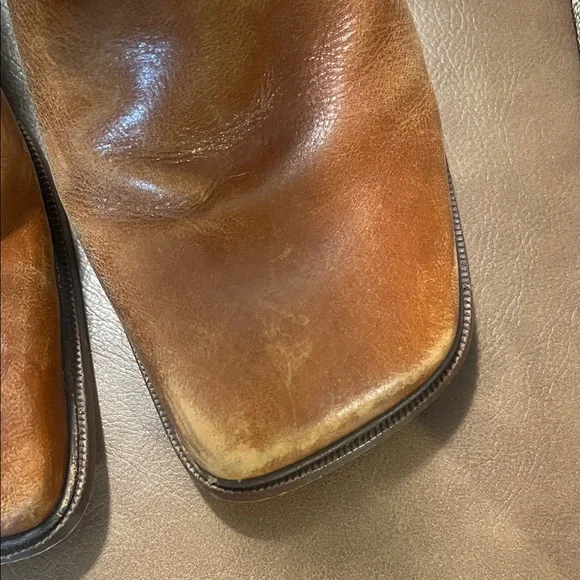 Sam Edelman Tan Leather Ankle Boots - Picture 3 of 7
